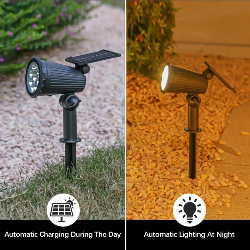 Holofotes Solares em LED para Jardim