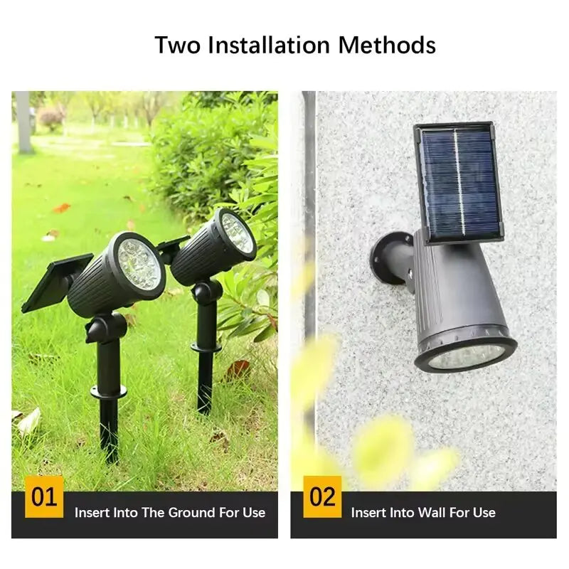 Holofotes Solares em LED para Jardim
